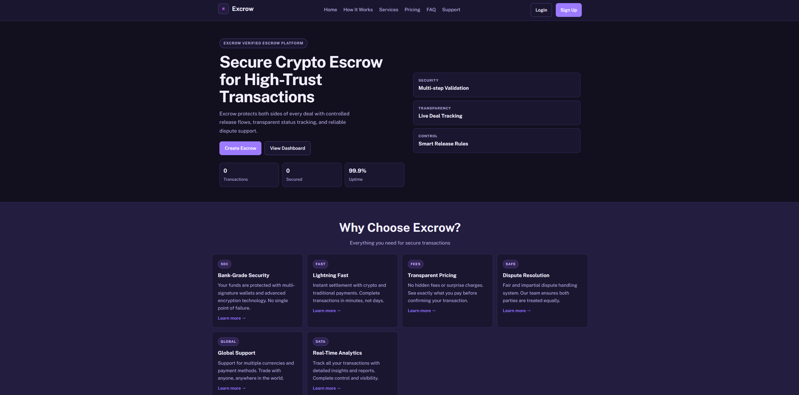 Crypto Escrow Platform