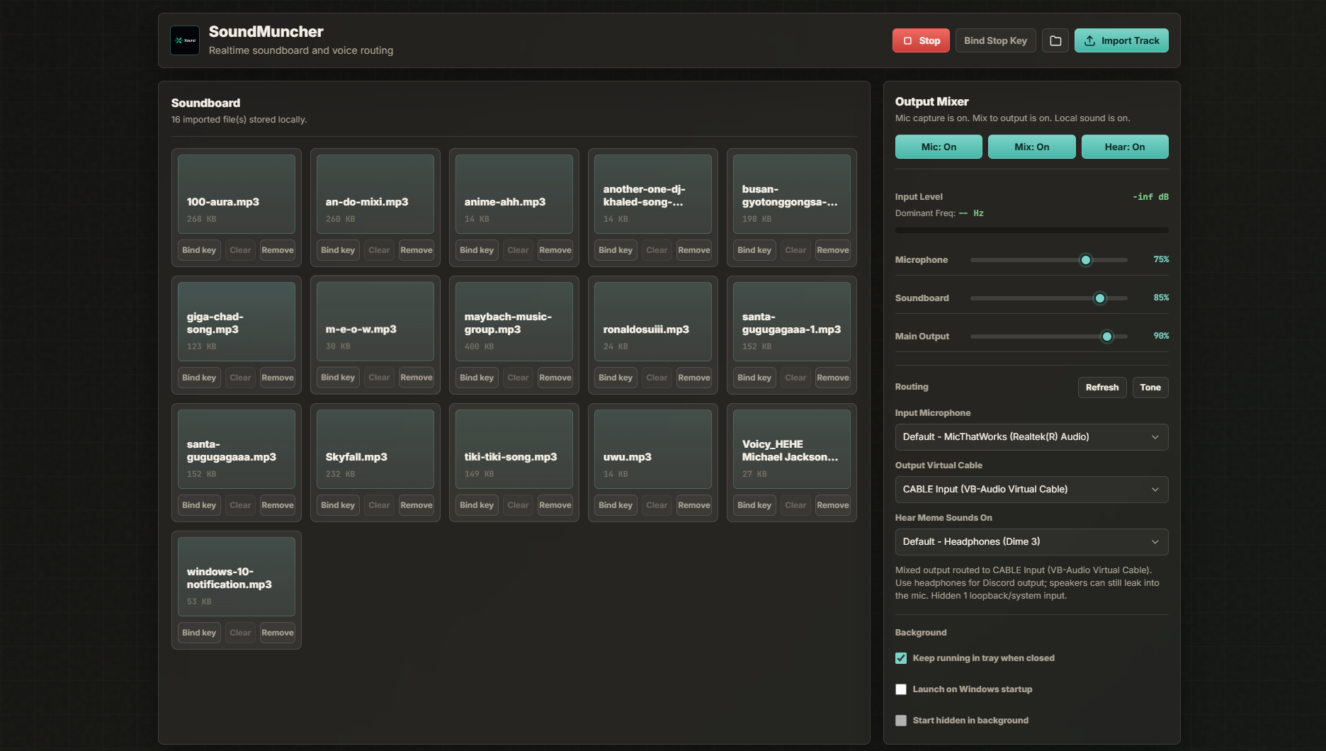 SoundMuncher Soundboard